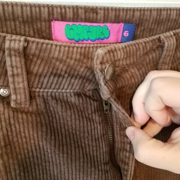 Empyre Tori Brown Corduroy Pants Women’s Size 6 Retro 90's Y2K Loose Baggy - Picture 4 of 8